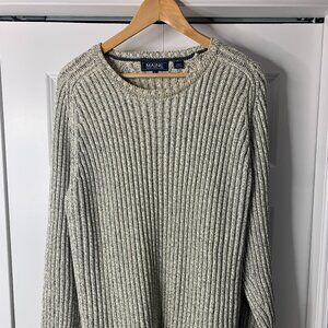 Maine New England Men’s Heavy Cable Knit Sweater – XL